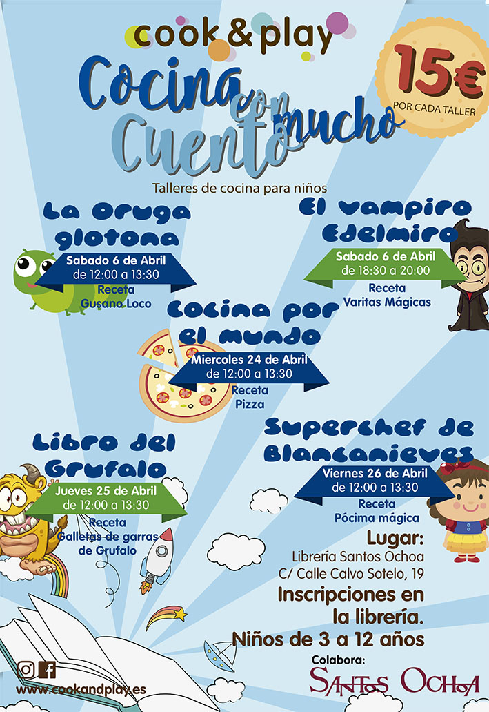 "Cocina con mucho cuento". Talleres infantiles de Cook&Play