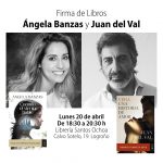 Firma de libros de Juan del Val y Ángela Banzas. Premio Planeta y Finalista