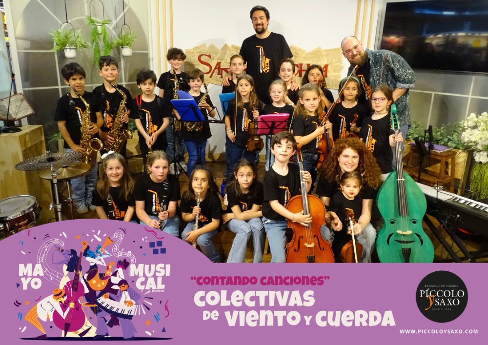 Mayo Musical. "Contando Canciones". Un cuento de Píccolo y Saxo
